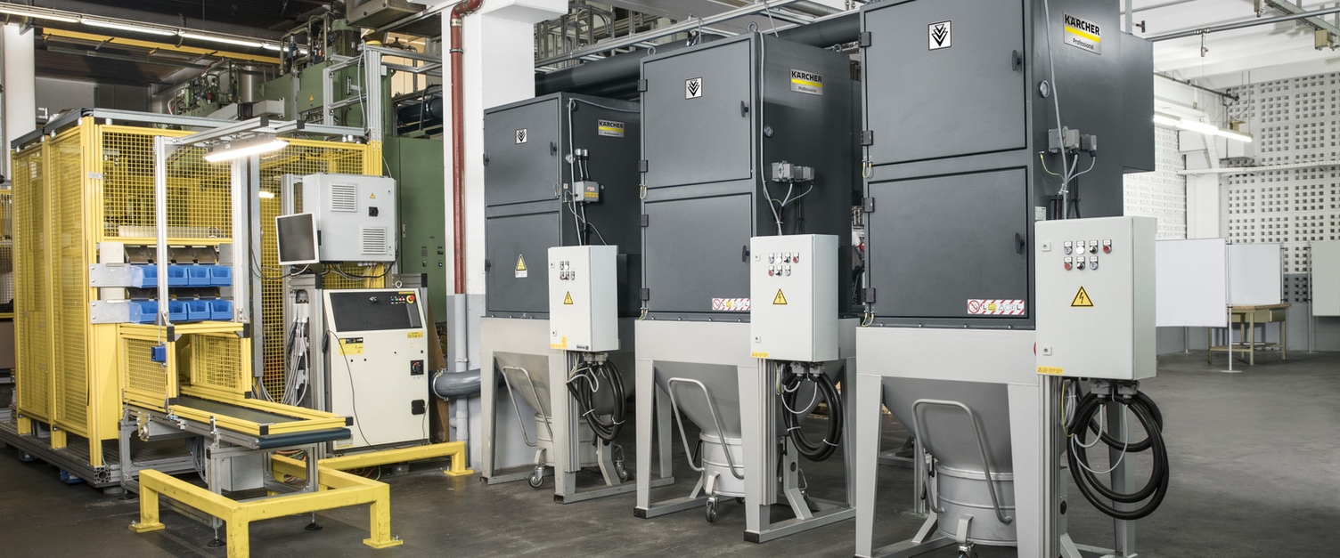 Kärcher Industriesauger in Anlagentechnik verbaut