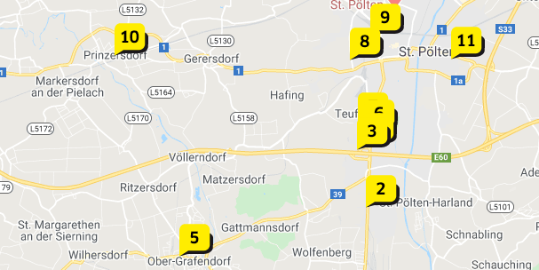 Händlersuche mit Standorte für Österreich
