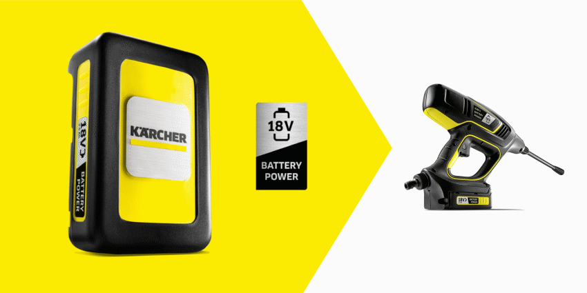 Apparaten van het Kärcher Battery Power 18V batterijplatform