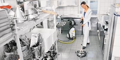 Kärcher hogedruk reiniger voedingsindustrie Industriële keuken met speciale HD 7/10 CXF goedgekeurd voor voedingsindustrie