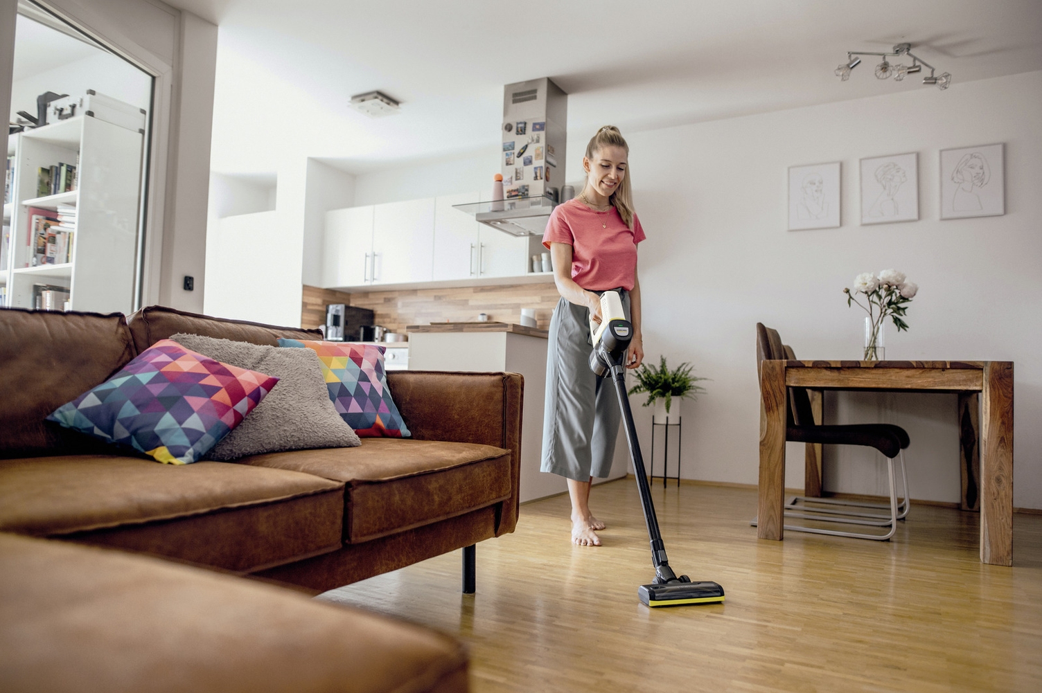 Parket en laminaat schoonmaken met een Kärcher stofzuiger