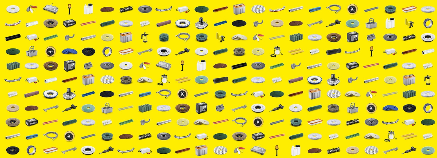 Kies uit ons uitgebreide assortiment originele accessoires voor uw Kärcher schrobzuigmachine. Borstels, kits, zuigmondstukken of pads voor elke behoefte.