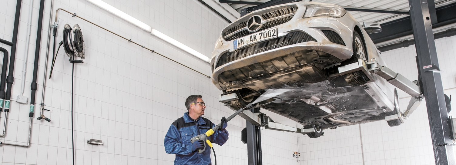 Installatie van een wasstraat in de garage