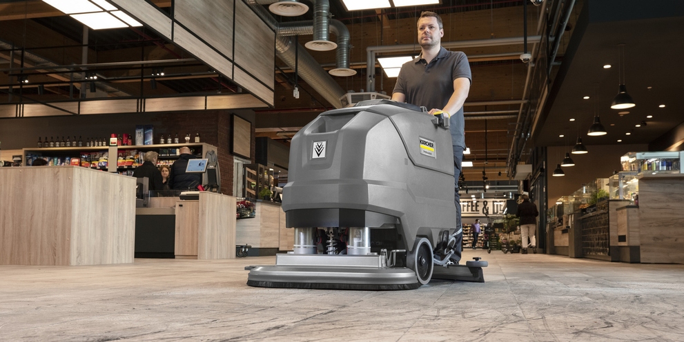 Handgeleide schrob-/zuigmachine van Kärcher