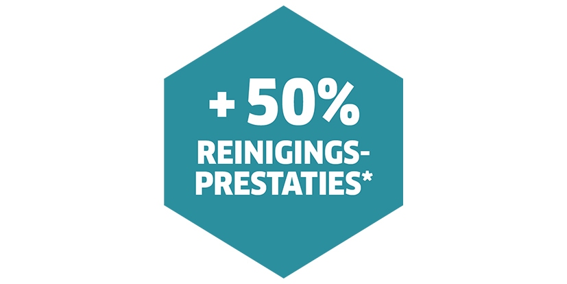 50 % de puissance de nettoyage en plus