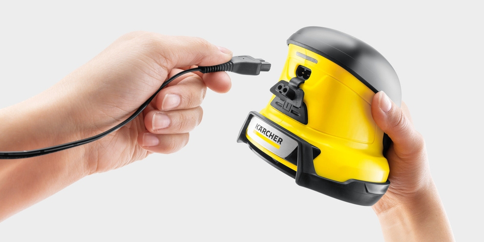 EDI 4 elektrische ijskrabber: de batterij opladen Kärcher: gebruik van de EDI 4 elektrische ijskrabber