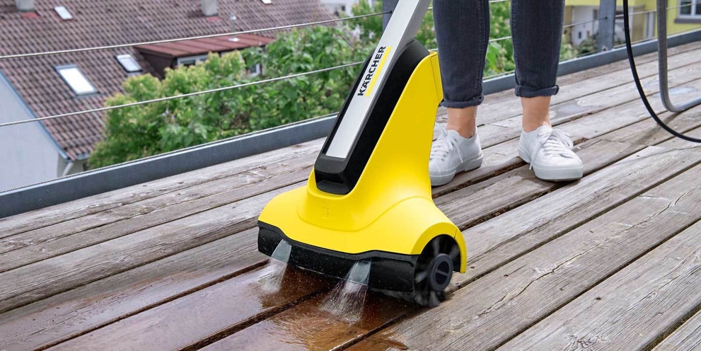 Intelligent waterverbruik terrasreiniger