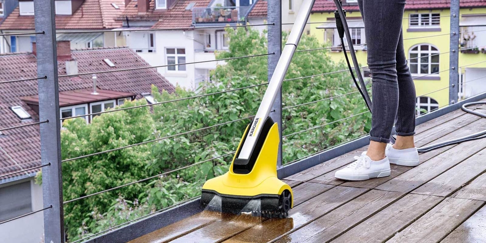 Reiniging tot aan de rand terrasreiniger
