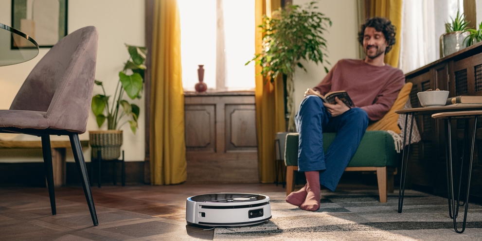 Robotstofzuigers met dweilfunctie uitgerust met een efficiënte roltechnologie: de RVF-serie Robotstofzuigers met dweilfunctie uitgerust met een efficiënte roltechnologie: de RVF-serie