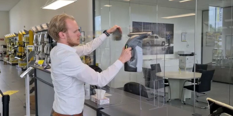 Window Vac Prof in actie Window Vac Prof in actie