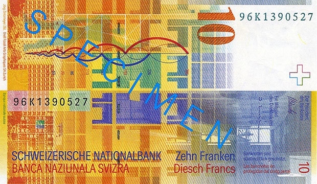 10 Schweizer Franken