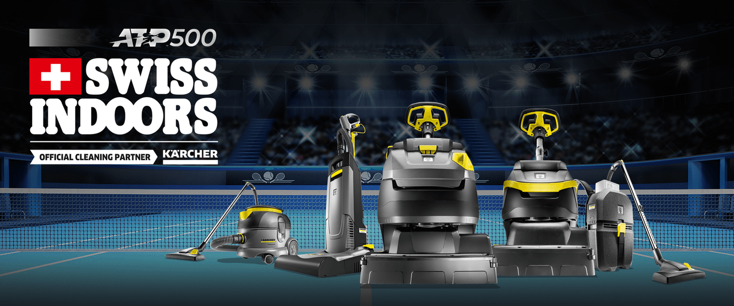 Kärcher als Official Cleaning Partner an den Swiss Indoors