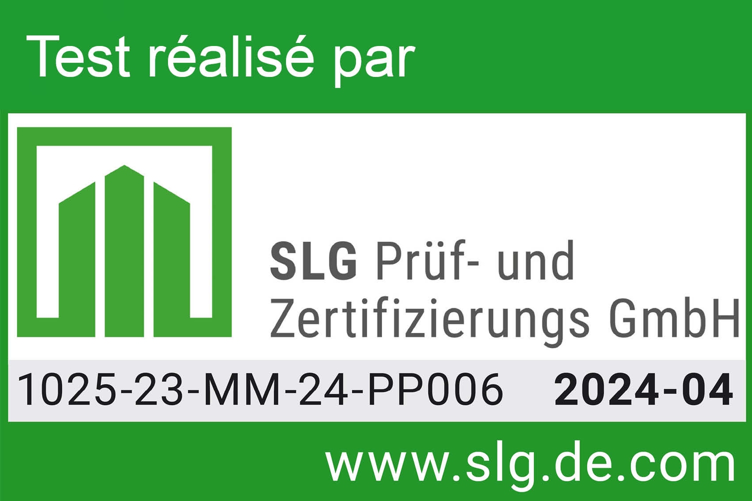 SLG Prüf- und Zertifizierungs GmbH SLG Prüf- und Zertifizierungs GmbH