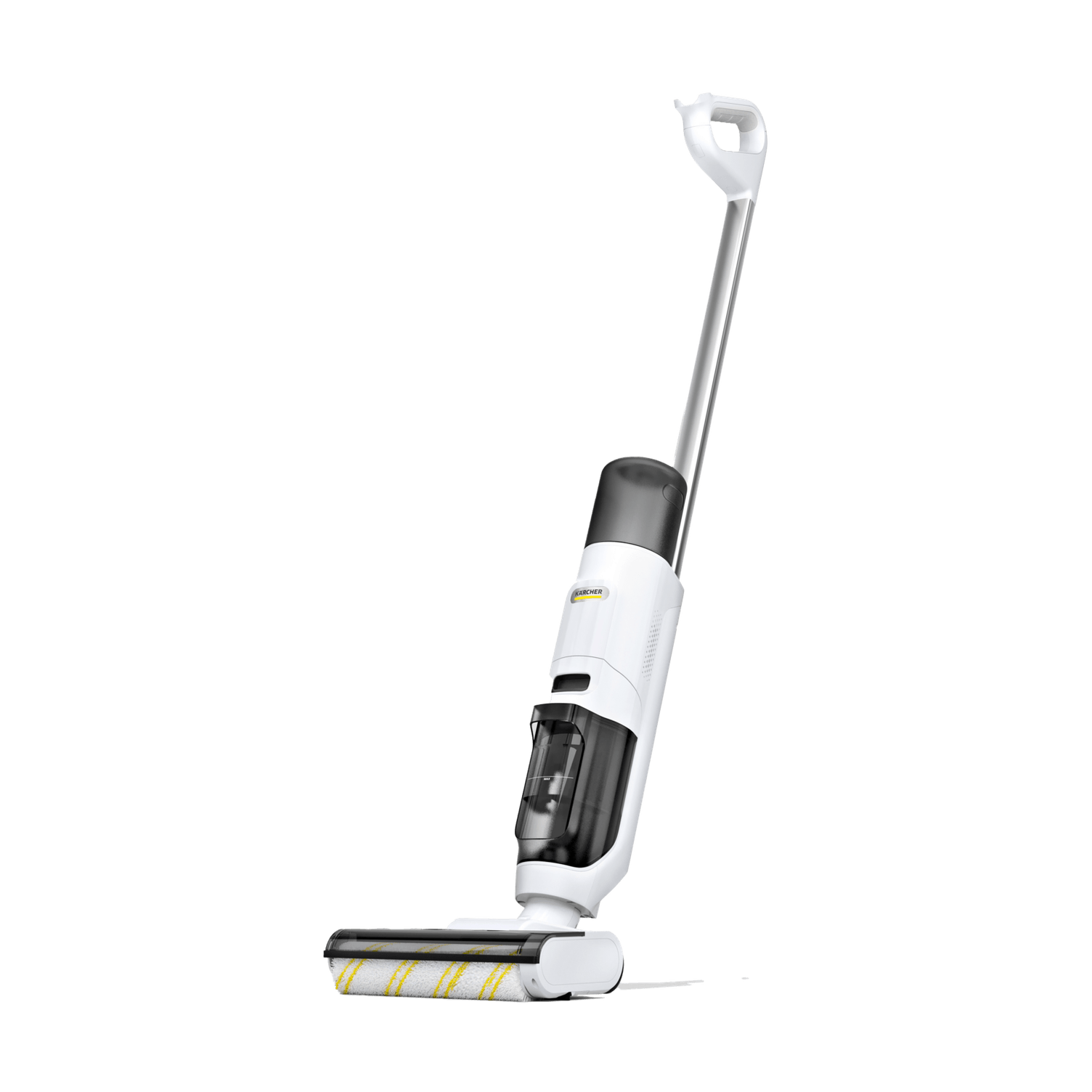 Le balai aspirateur 3 en 1 aspire, nettoie et sèche.