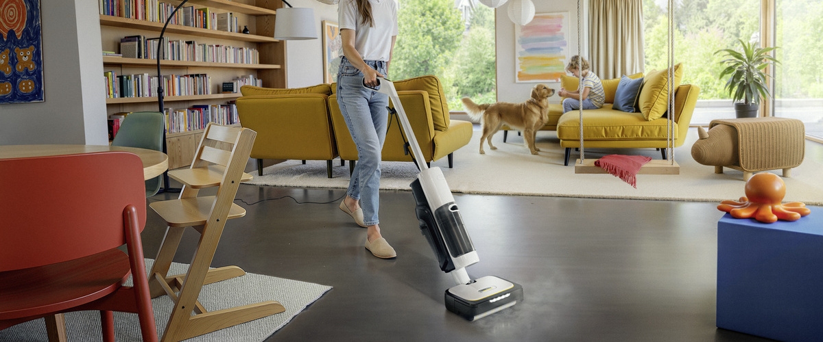 Aspirateur vapeur L’aspirateur vapeur Kärcher permet un nettoyage triple
