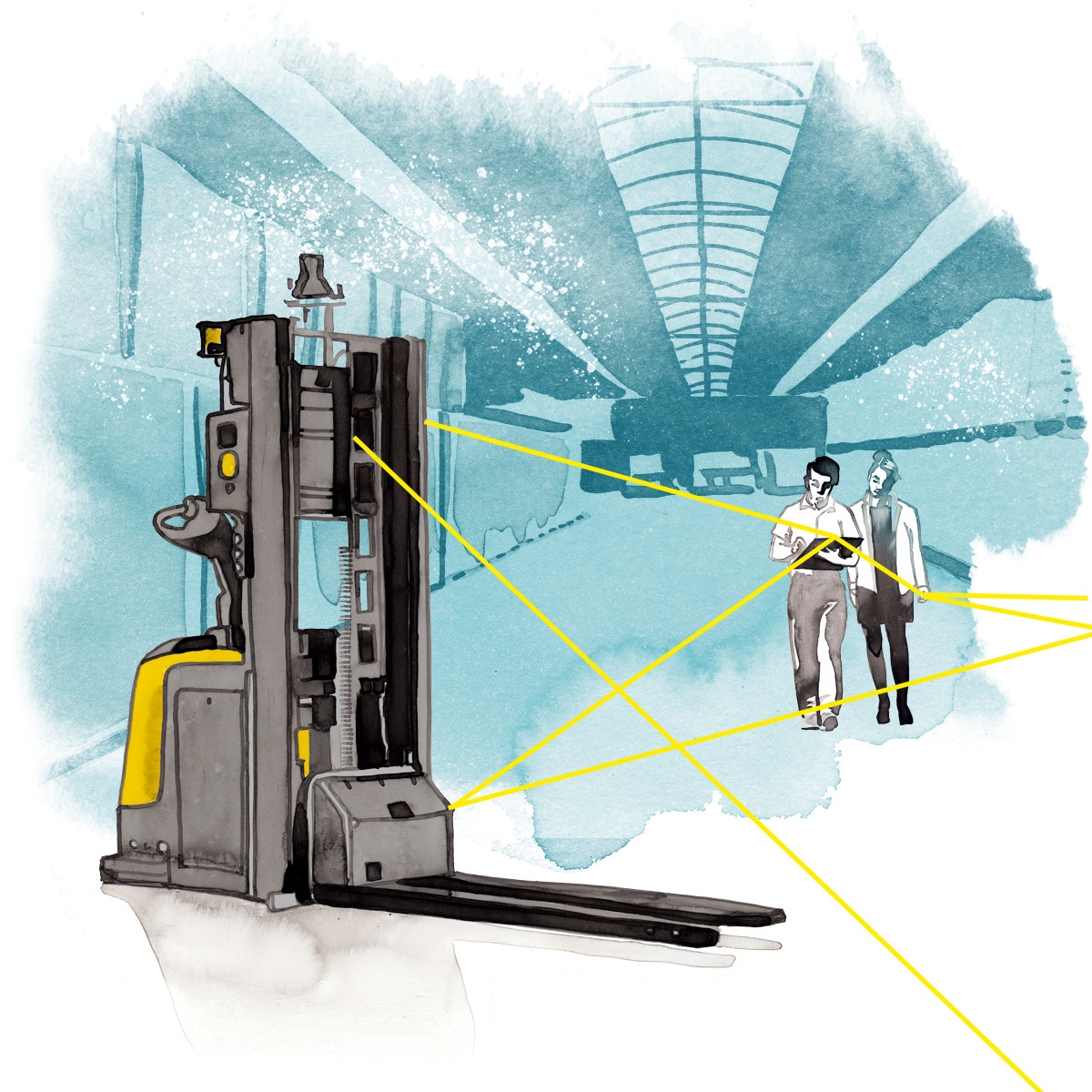 Mensch und Automation Illustration Mensch und Automation