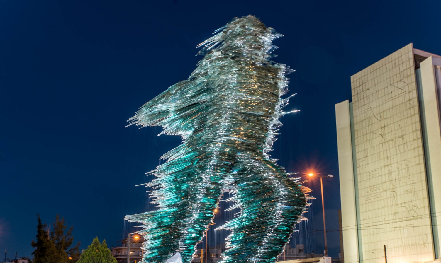 Dromeas-Skulptur in Athen, Griechenland