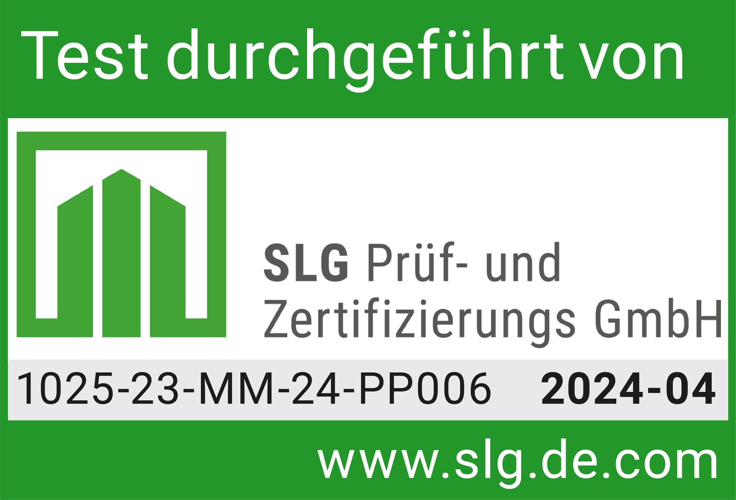 SLG Prüf- und Zertifizierungs GmbH SLG Prüf- und Zertifizierungs GmbH