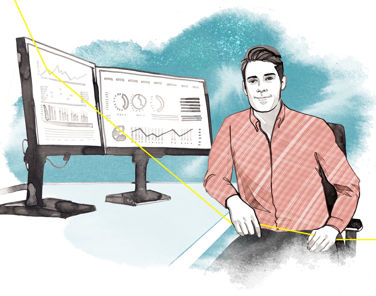 Prozesse mit Hilfe von Software vereinfachen Illustration Software im Werk Bühlertal