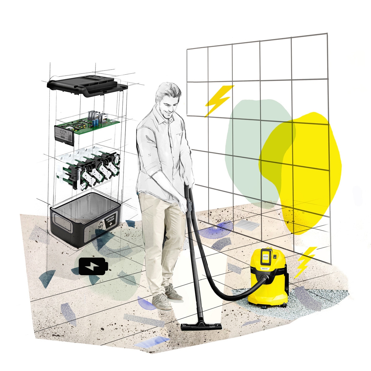 Illustration Wie Akkus die Welt erobern Illustration Wie Akkus die Welt erobern