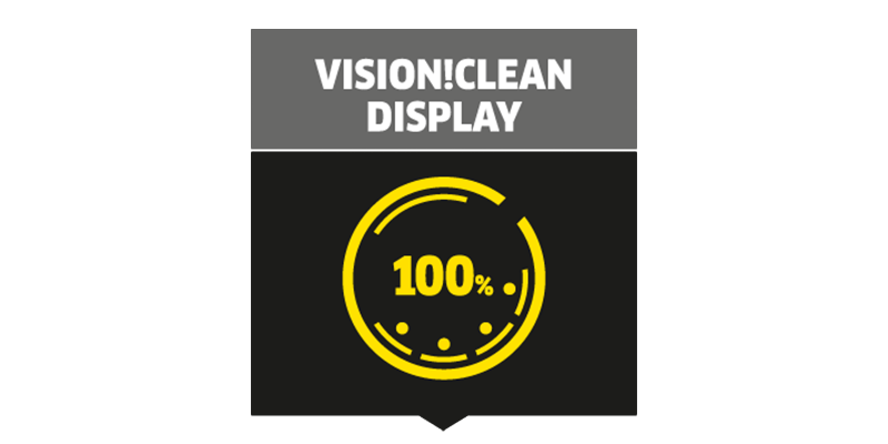 écran Vision!Clean de 3,2 pouces Les informations importantes sont toujours visibles sur l'écran Vision!Clean de 3,2 pouces.