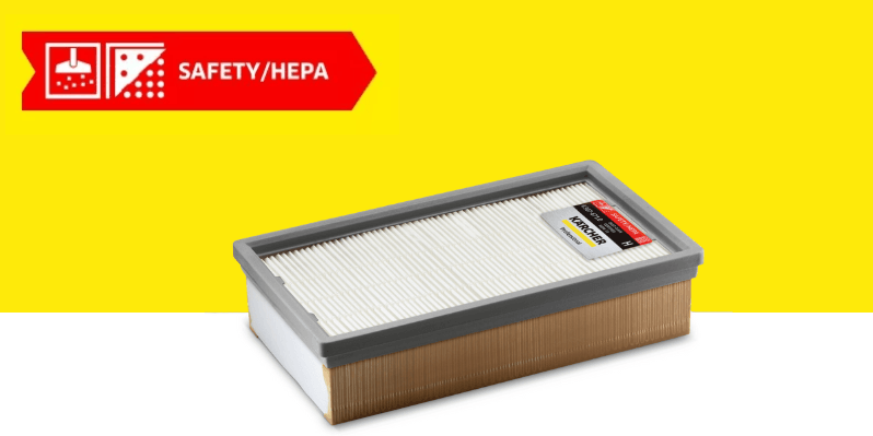 Filtre plissé plat Safety/HEPA pour aspirateurs eau et poussières Kärcher