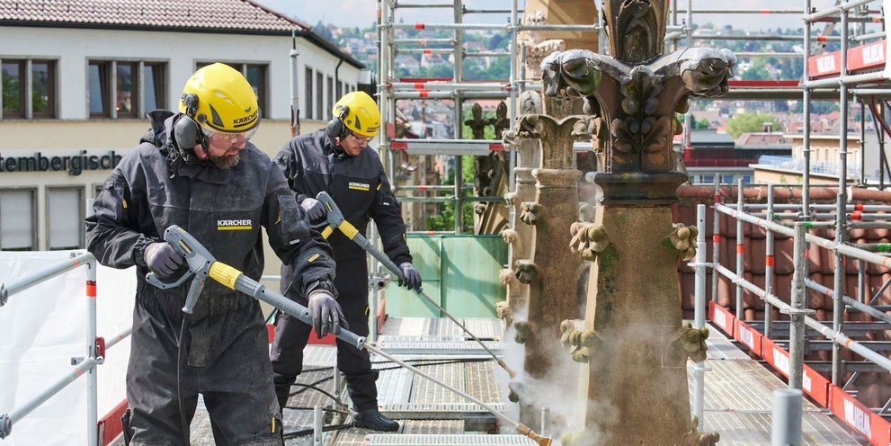 Kärcher reinigt die Johanneskirche in Stuttgart