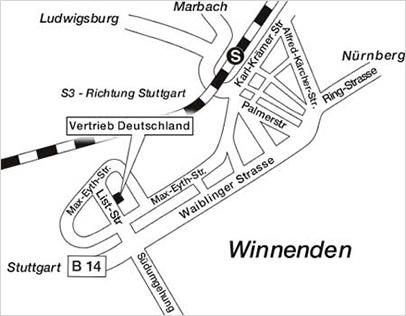 Anfahrt KVD Winnenden