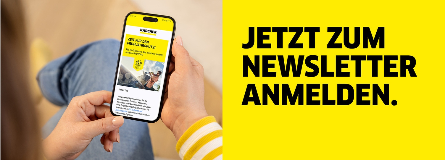 Anmeldung zum Kärcher Newsletter