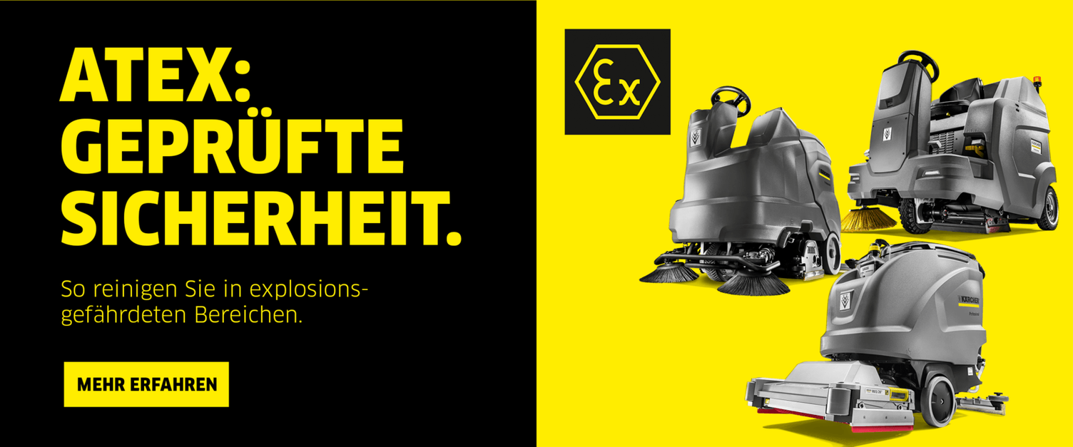 ATEX: Reinigungslösungen für explosionsgefährdete Bereiche