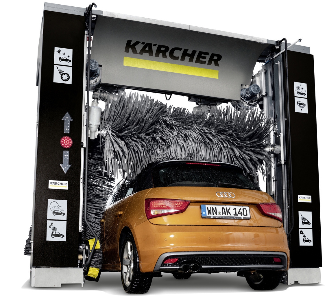 Die Portalwaschanlage CW 1 Klean!Fit von Kärcher reinigt zuverlässig.