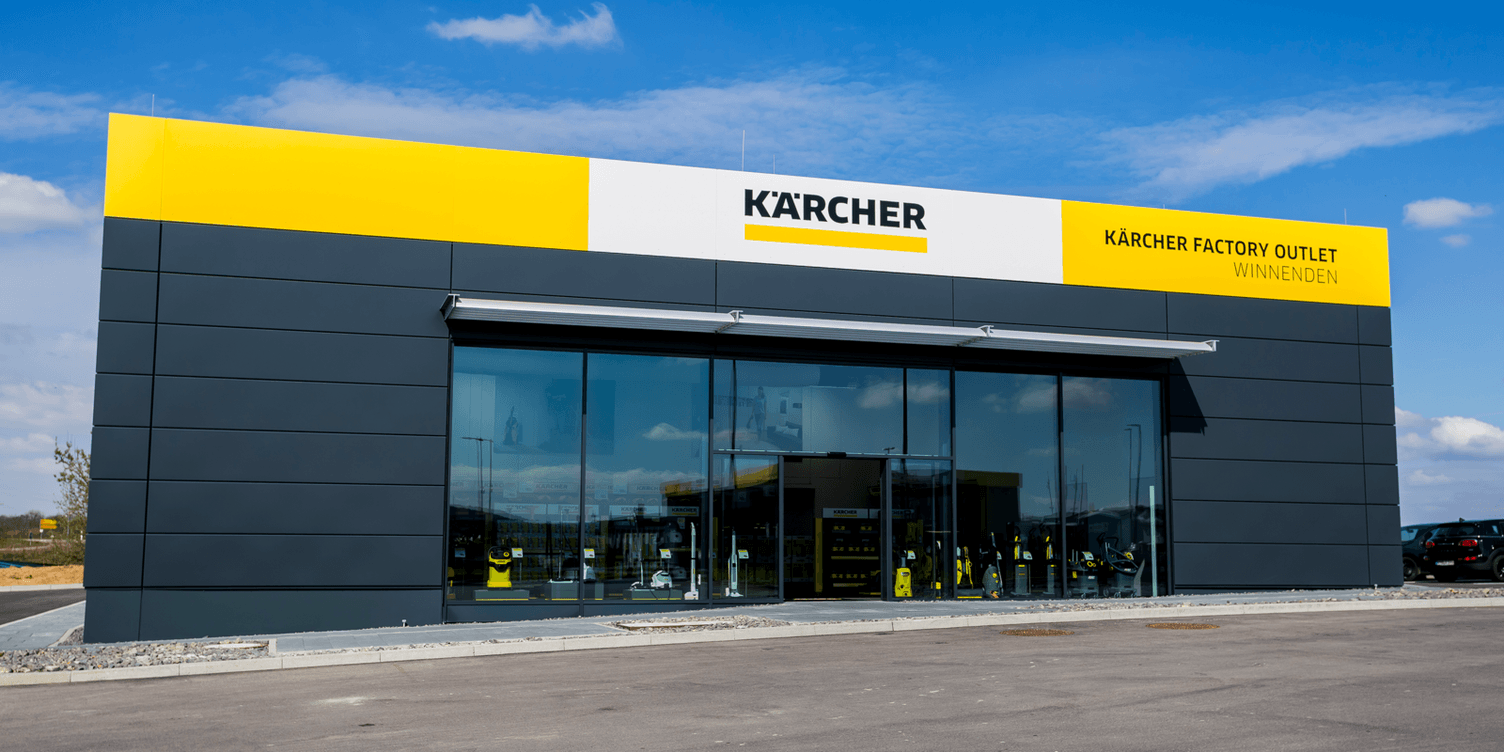 Fassade des Kärcher Factory Outlet Winnenden