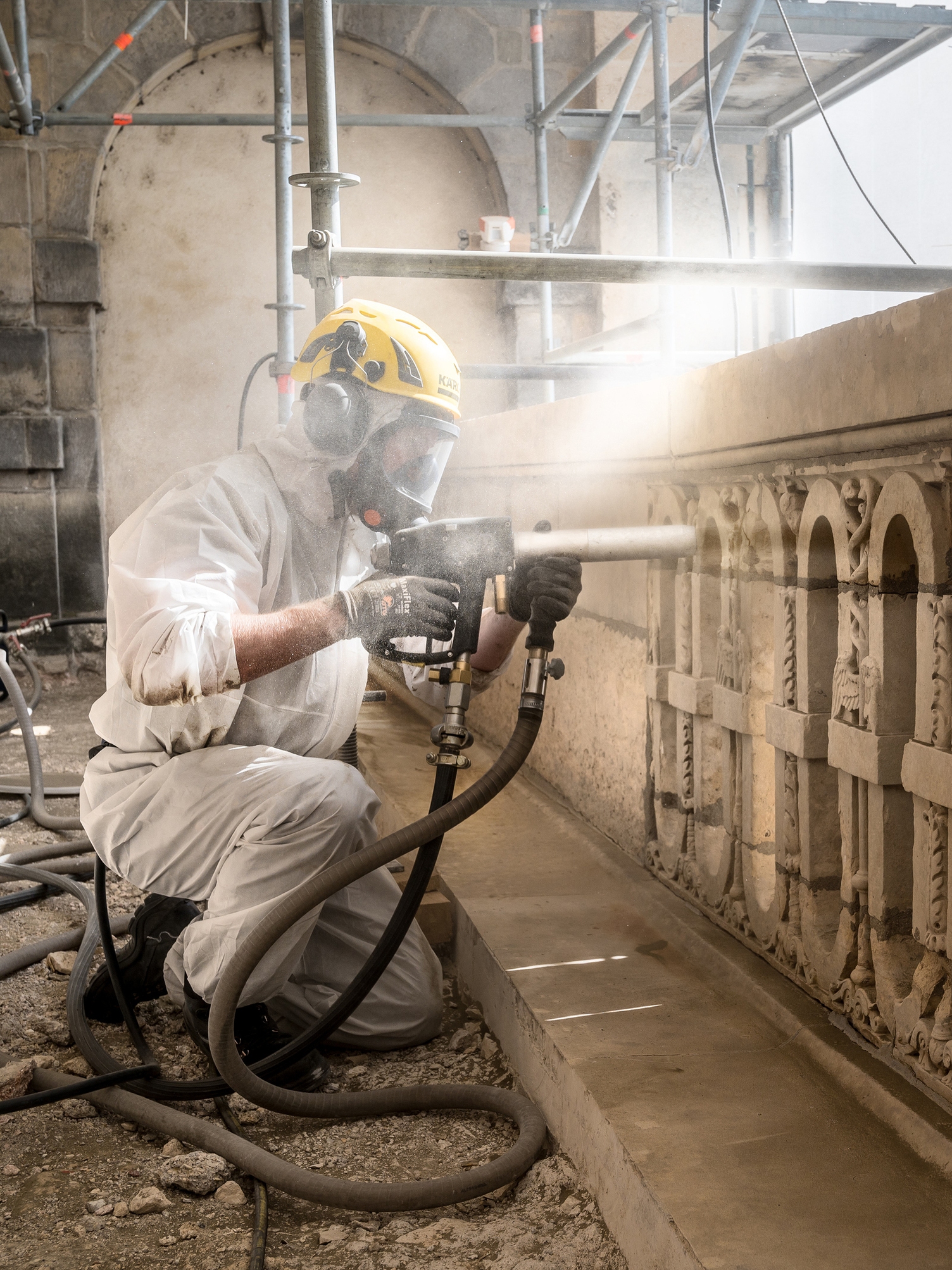 Reinigungsaktion Schloss Fontainebleau