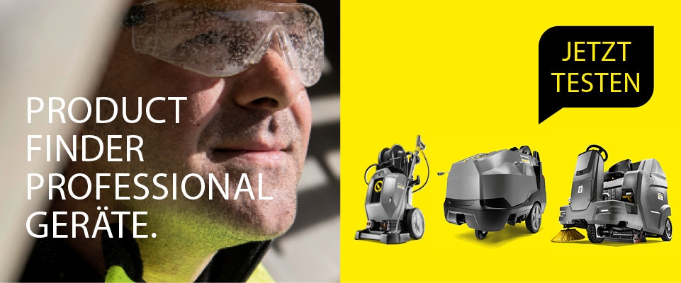 Finden Sie mit dem kärcher Productfinder Ihre passenden Professional Geräte