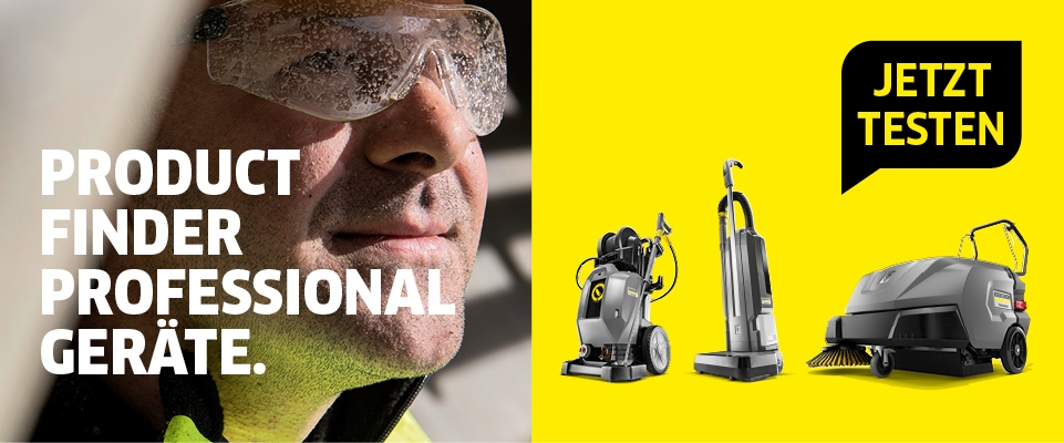 Finden Sie mit dem kärcher Productfinder Ihre passenden Professional Geräte