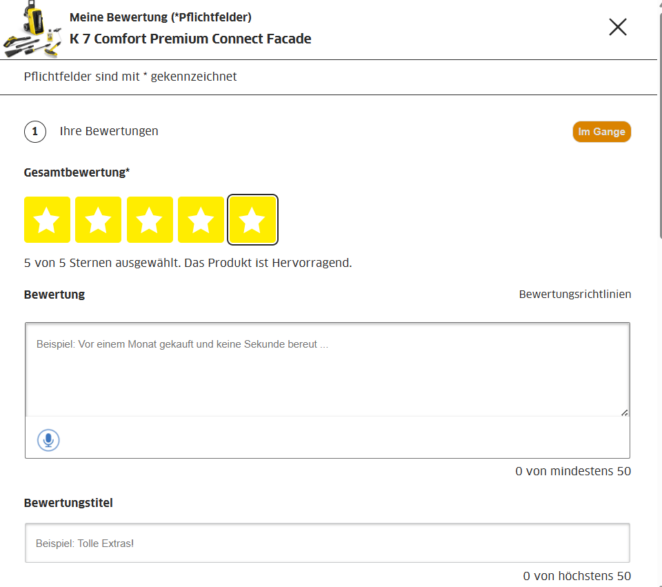 Produktbewertung