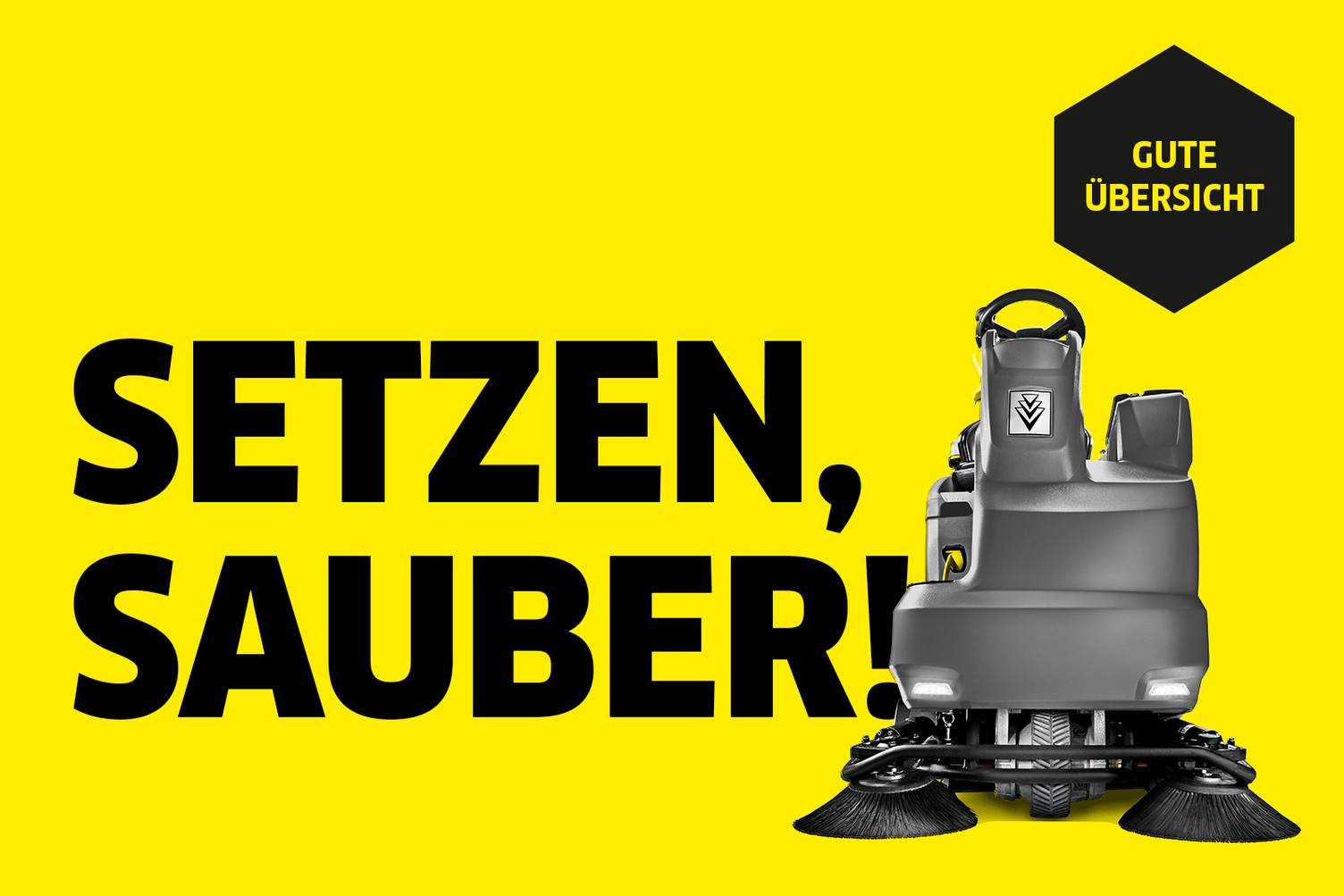 Aufsitz-Scheuersaugmaschinen mit extremer Wendigkeit.