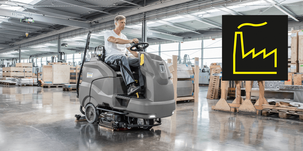 Industrieböden professionell reinigen mit Kärcher