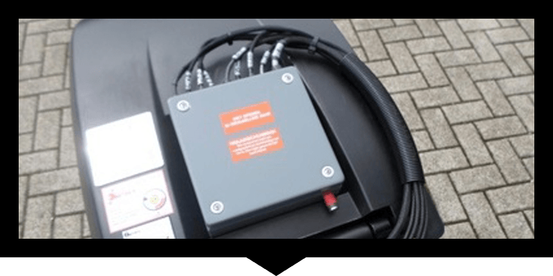 Die elektrischen Komponenten sind in IP5X-Gehäuse eingebaut