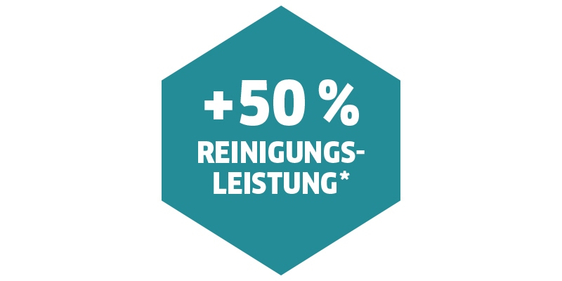 eco!Booster 50 % mehr Reinigungsleistung