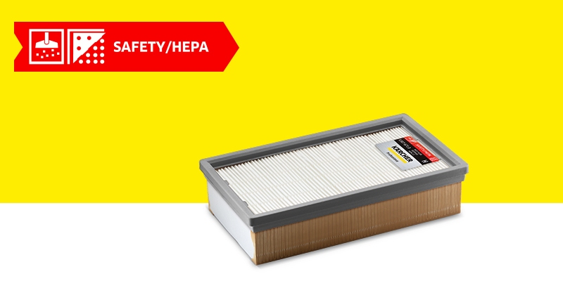 Flachfaltenfilter Safety/HEPA für Kärcher Nass-/Trockensauger
