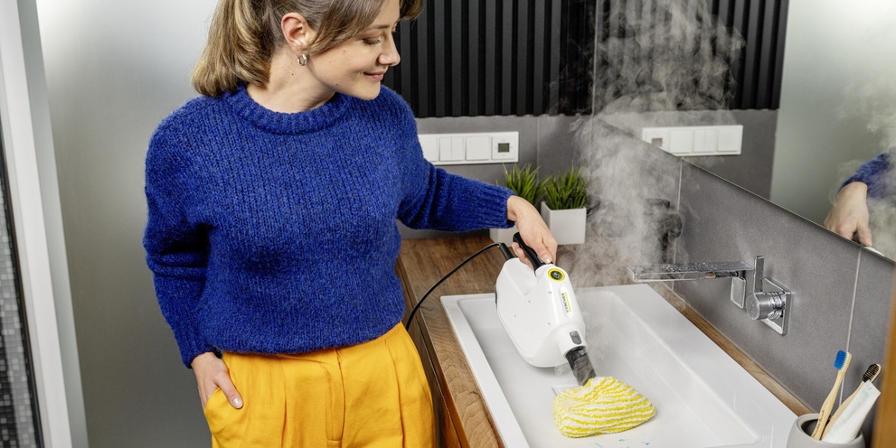 Waschbecken und Wasserhahn reinigen mit Kärcher Tipps