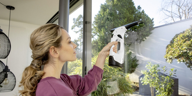 WV 2 Glasscheibe reinigen mit dem Fenstersauger WV 2.