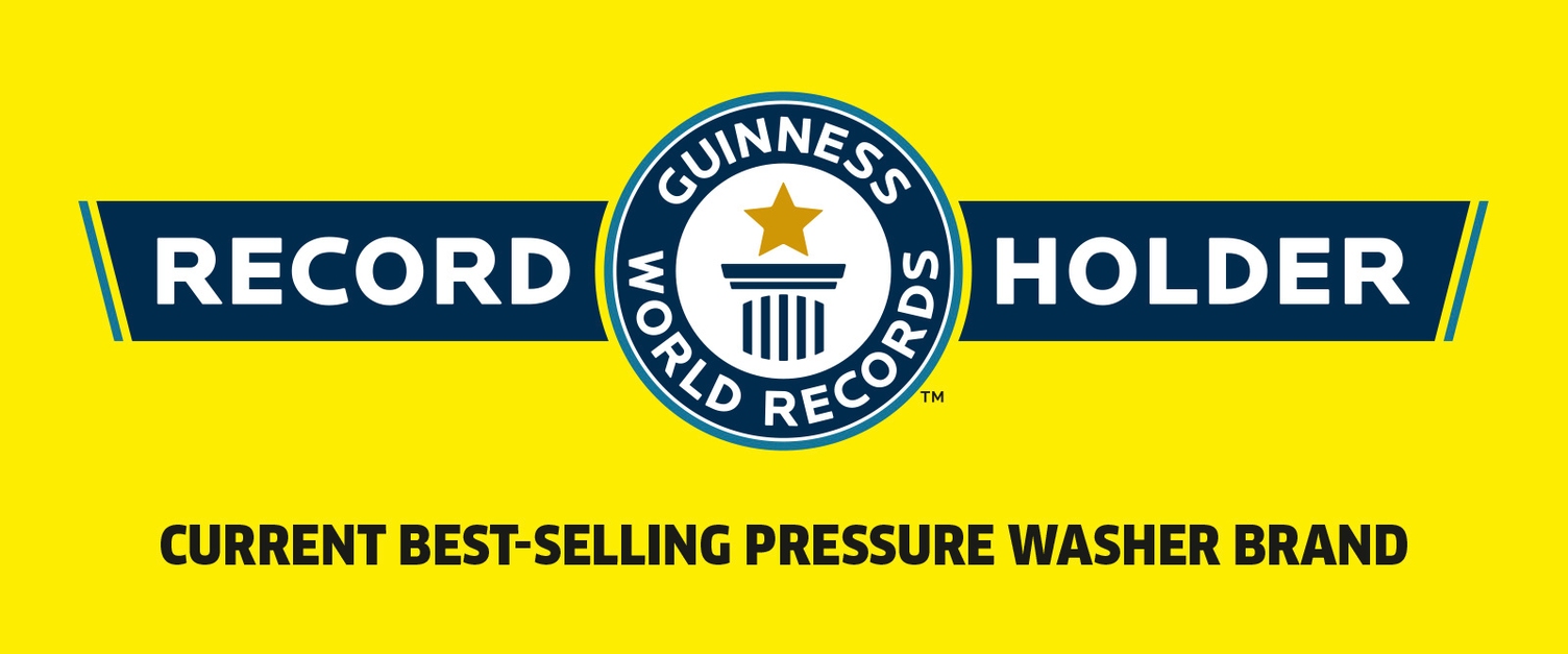 GUINNESS WORLD RECORDS TM title for the current best-selling pressure washer brand GUINNESS WORLD RECORDS TM title for the current best-selling pressure washer brand