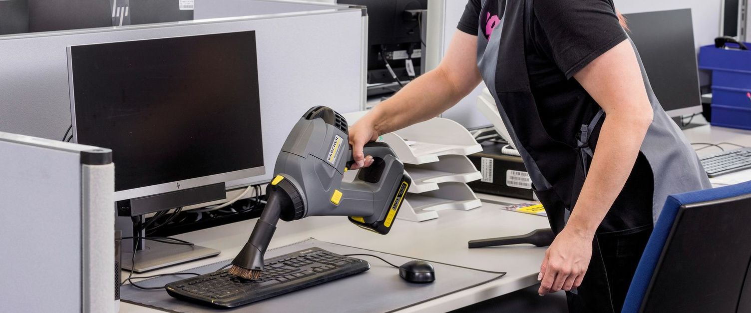 Handheld vacuum cleaners in the office