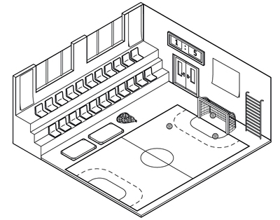 Illustration of a sport hall