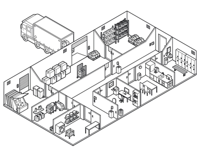 Illustration of back offices