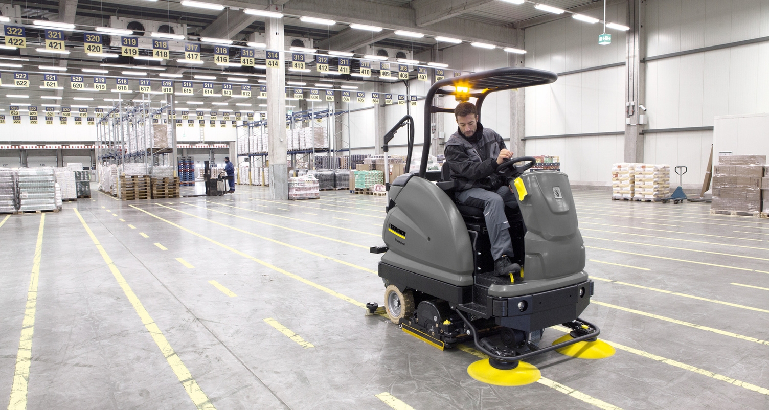 Cleaning industrial floors