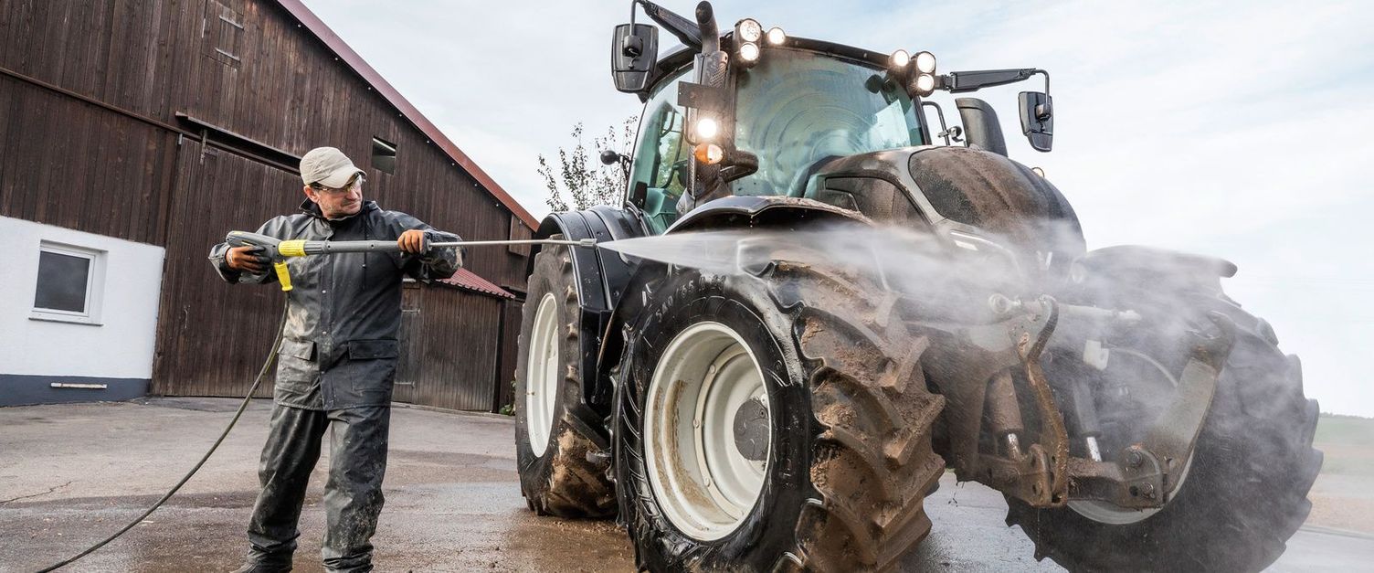 Cleaning agricultural machinery and implements
