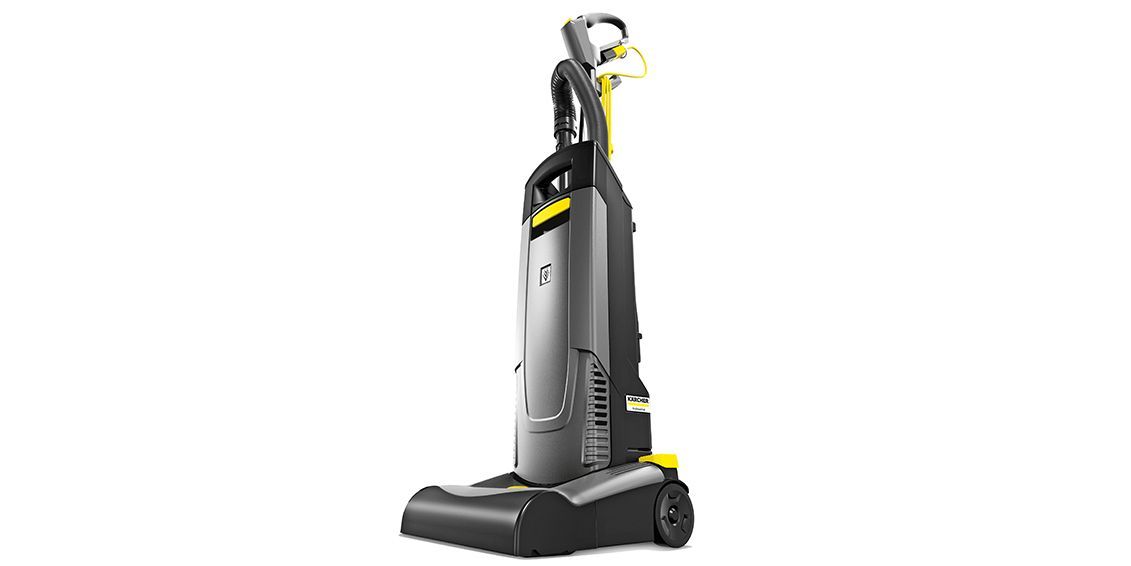 Upright brush-type vacuum cleaners